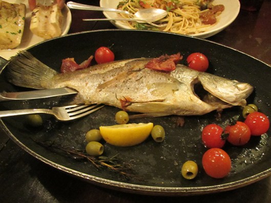 Roasted Apahap (Philippine Sea Bass), the fresh catch of the day